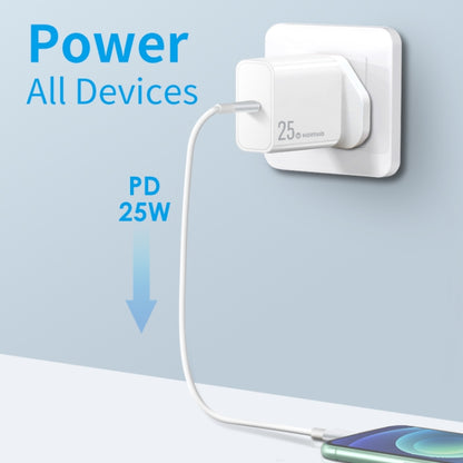 NORTHJO NOPD2501 PD 25W USB-C / Type-C Single Port Fast Charger, Plug Type:UK Plug(White) - USB Charger by NORTHJO | Online Shopping UK | buy2fix