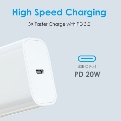 NORTHJO NOPD2001 PD 20W USB-C / Type-C Single Port Fast Charger, Plug Type:AU Plug(White) - USB Charger by NORTHJO | Online Shopping UK | buy2fix
