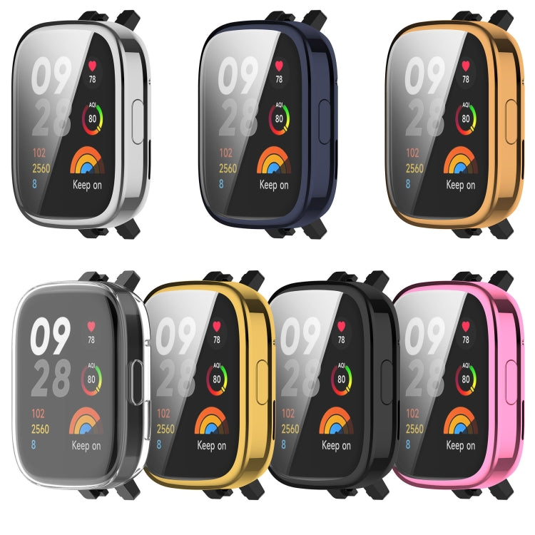 For Redmi Watch 3 TPU Fully Enclosed Watch Protective Case(Black) - Watch Cases by buy2fix | Online Shopping UK | buy2fix