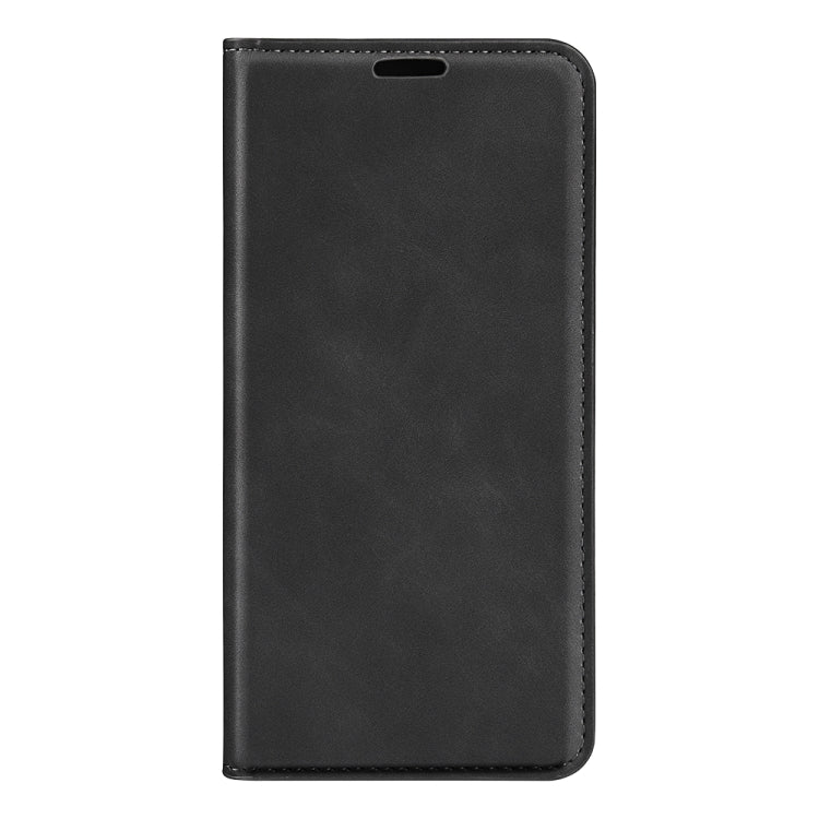 For Realme 11 Pro Retro-skin  Magnetic Suction Leather Phone Case(Black) - OPPO Cases by buy2fix | Online Shopping UK | buy2fix