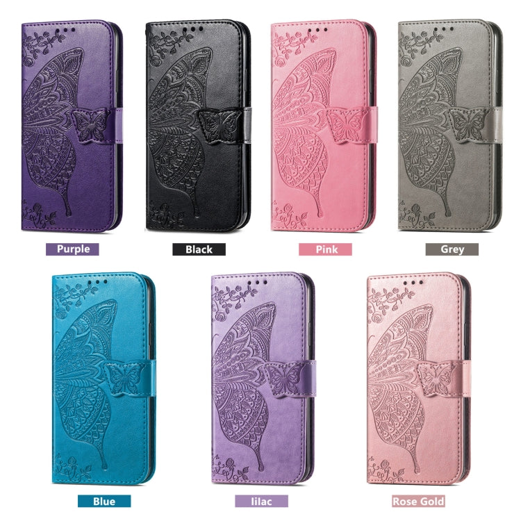 For Realme 12 Butterfly Love Flower Embossed Leather Phone Case(Rose Gold) - Realme Cases by buy2fix | Online Shopping UK | buy2fix