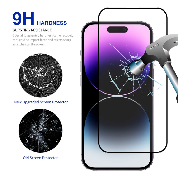 For iPhone 16 Pro 5pcs ENKAY Full Glue High Aluminum-silicon Tempered Glass Film - iPhone 16 Pro Tempered Glass by ENKAY | Online Shopping UK | buy2fix