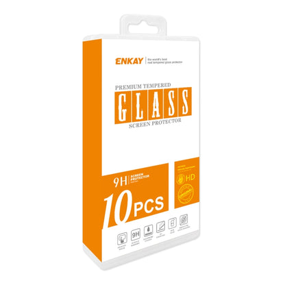 For iPhone 16 Pro 10pcs ENKAY Full Glue High Aluminum-silicon Tempered Glass Film - iPhone 16 Pro Tempered Glass by ENKAY | Online Shopping UK | buy2fix