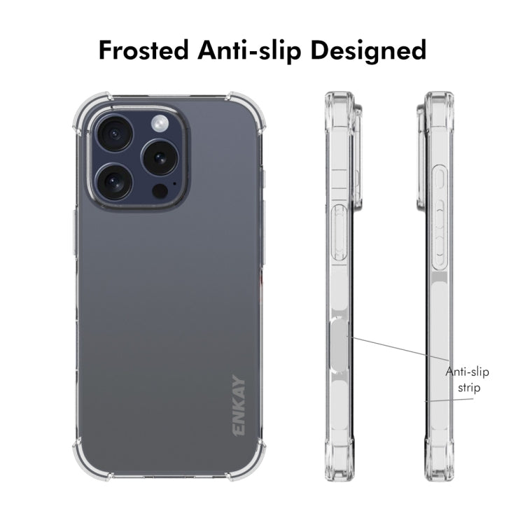 For iPhone 16 Pro ENKAY Hat-Prince Transparent TPU Shockproof Phone Case - iPhone 16 Pro Cases by ENKAY | Online Shopping UK | buy2fix