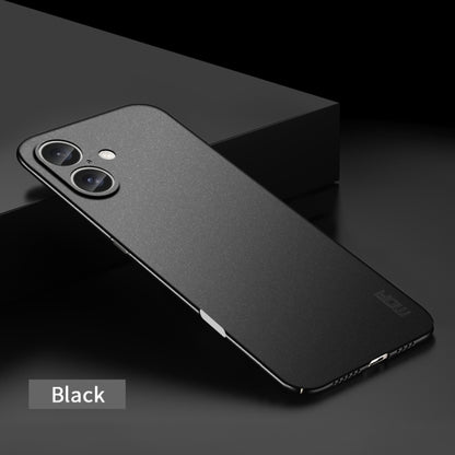 For iPhone 16 Plus MOFI Fandun Series Frosted PC Ultra-thin All-inclusive Phone Case(Black) - iPhone 16 Plus Cases by MOFI | Online Shopping UK | buy2fix