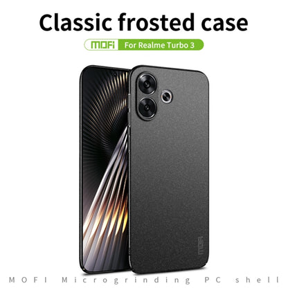 For Xiaomi Redmi Turbo 3 MOFI Fandun Series Frosted PC Ultra-thin All-inclusive Phone Case(Black) - Xiaomi Cases by buy2fix | Online Shopping UK | buy2fix