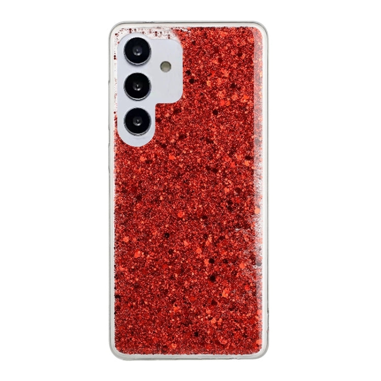 For Samsung Galaxy S25 Ultra 5G Glitter Sequins Epoxy TPU Phone Case(Red) - Galaxy S25 Ultra 5G Cases by buy2fix | Online Shopping UK | buy2fix