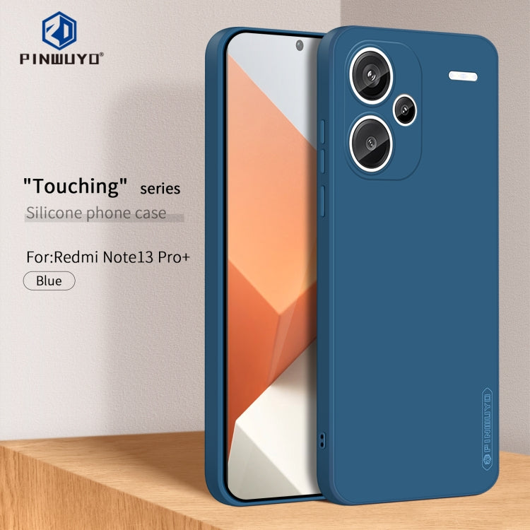 For Xiaomi Redmi Note 13 Pro+ PINWUYO Sense Series Liquid Silicone TPU Phone Case(Blue) - Note 13 Pro+ Cases by PINWUYO | Online Shopping UK | buy2fix