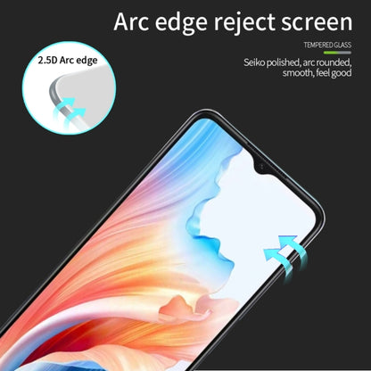 For OPPO A1i PINWUYO 9H 2.5D Full Screen Tempered Glass Film(Black) - OPPO Tempered Glass by PINWUYO | Online Shopping UK | buy2fix