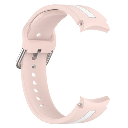 For Samsung Galaxy watch 5 Golf Edition Two-Color Silicone Watch Band(Pink+White) - Watch Bands by buy2fix | Online Shopping UK | buy2fix