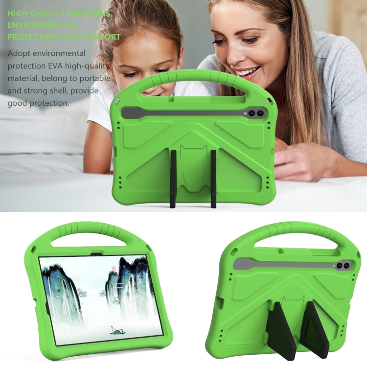 For Samsung Galaxy Tab S8 EVA Shockproof Tablet Case with Holder(Green) - Galaxy Tab S8 Cases by buy2fix | Online Shopping UK | buy2fix