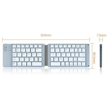 BT18 Bluetooth Keyboard Magnetic Folding Wireless Keyboard For Cell Phones Tablets Computers(Grey) - Wireless Keyboard by buy2fix | Online Shopping UK | buy2fix