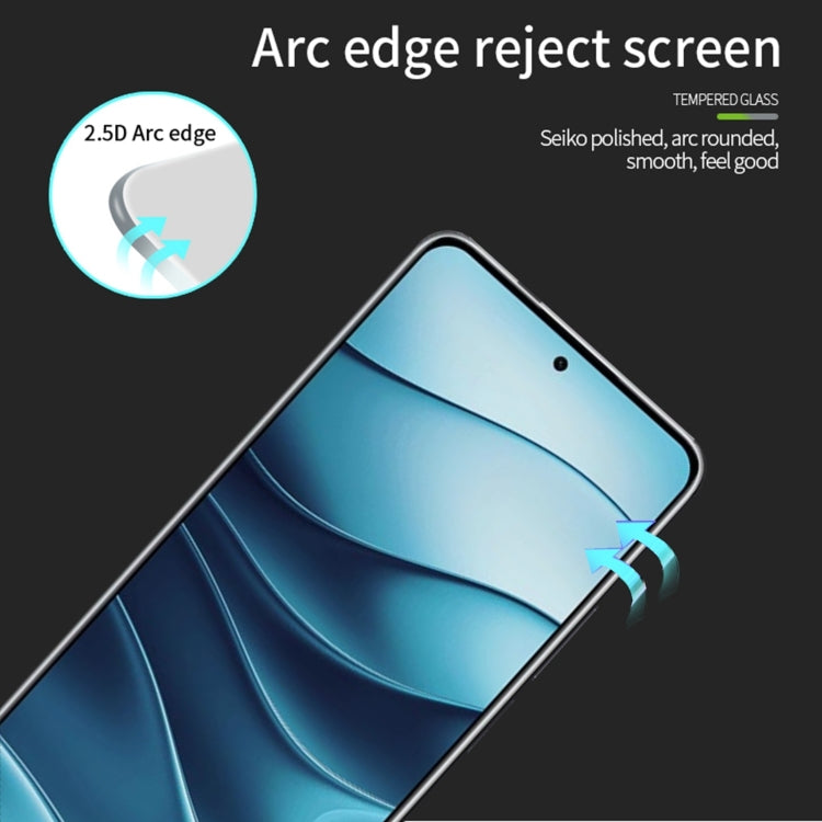 For Xiaomi Redmi Note 14 5G PINWUYO 9H 2.5D Full Screen Tempered Glass Film(Black) - Note 14 Tempered Glass by PINWUYO | Online Shopping UK | buy2fix