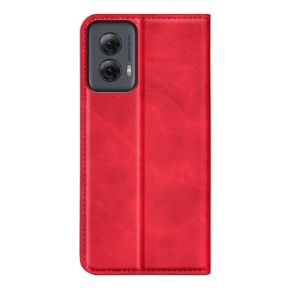 For Motorola Moto G Power 5G 2024 Retro-skin Magnetic Suction Leather Phone Case(Red) - Motorola Cases by buy2fix | Online Shopping UK | buy2fix