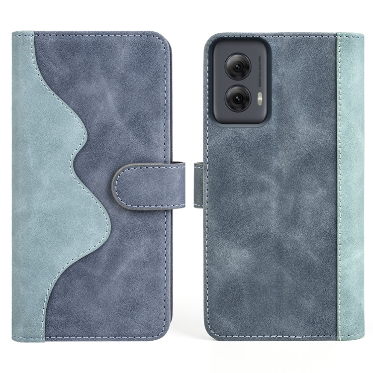 For Motolora Moto G Power 5G 2024 Stitching Horizontal Flip Leather Phone Case(Blue) - Motorola Cases by buy2fix | Online Shopping UK | buy2fix