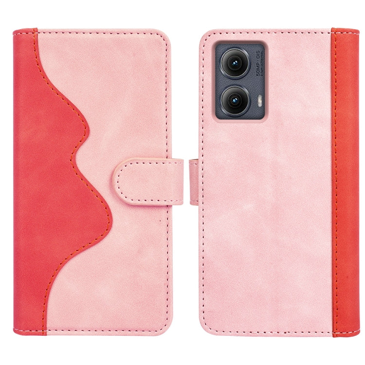 For Motolora Edge 5G 2024 Stitching Horizontal Flip Leather Phone Case(Red) - Motorola Cases by buy2fix | Online Shopping UK | buy2fix