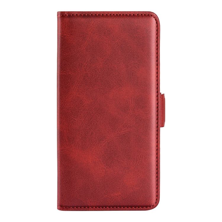 For Motorola Moto G Play 2024 Dual-side Magnetic Buckle Horizontal Flip Leather Phone Case(Red) - Motorola Cases by buy2fix | Online Shopping UK | buy2fix