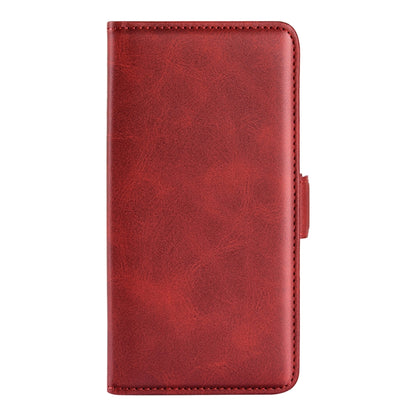 For Motorola Moto G Play 2024 Dual-side Magnetic Buckle Horizontal Flip Leather Phone Case(Red) - Motorola Cases by buy2fix | Online Shopping UK | buy2fix