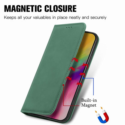 For iPhone 16 Plus Retro Skin Feel Magnetic Flip Leather Phone Case(Green) - iPhone 16 Plus Cases by buy2fix | Online Shopping UK | buy2fix