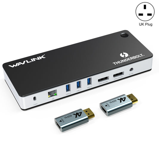 Wavlink UTD21H 60W Host Charging Thunderbolt 3 Docking Station 4K Dual Display 11 in 1 Ports, Plug:UK Plug -  by WAVLINK | Online Shopping UK | buy2fix