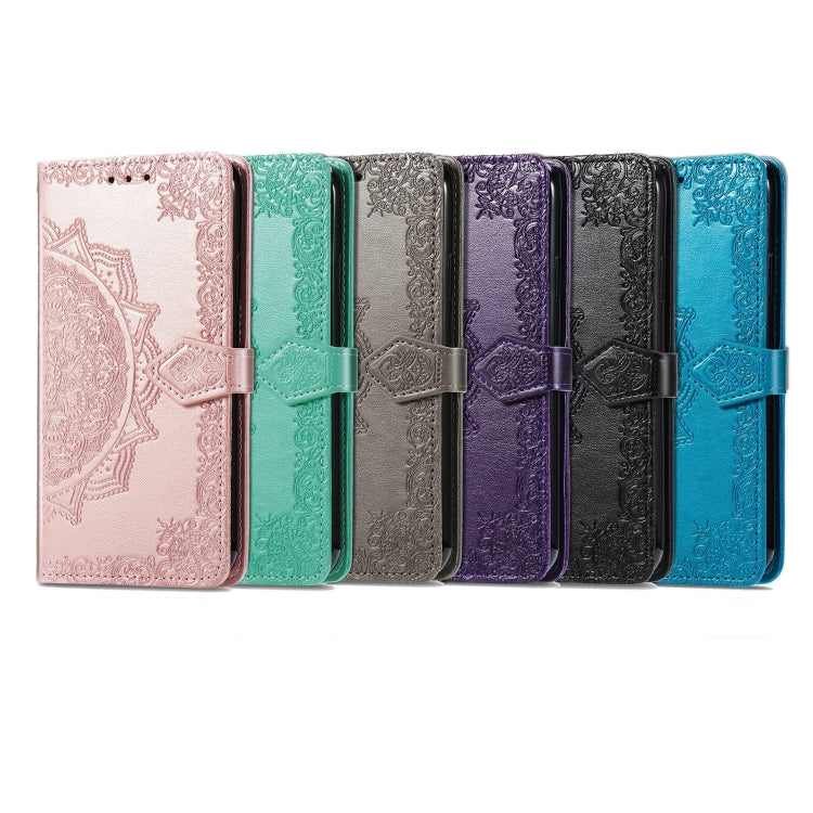 For DOOGEE X98 Pro / X98 Mandala Flower Embossed Leather Phone Case(Green) - Doogee Cases by buy2fix | Online Shopping UK | buy2fix