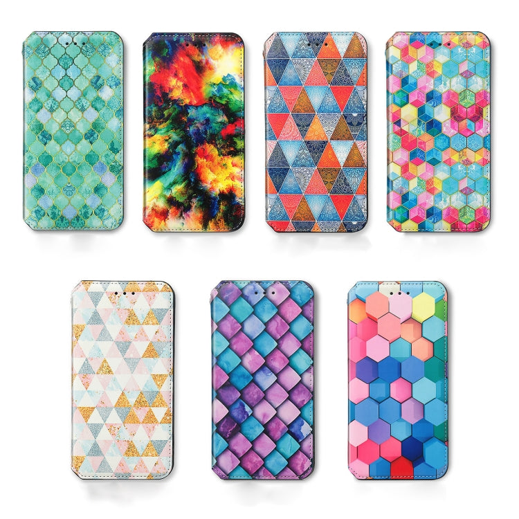 For DOOGEE X98 Pro / X98 CaseNeo Colorful Magnetic Leather Phone Case(Colorful  Cloud) - Doogee Cases by buy2fix | Online Shopping UK | buy2fix