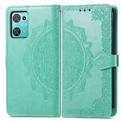 For Blackview C30 Mandala Flower Embossed Leather Phone Case(Green) - More Brand by buy2fix | Online Shopping UK | buy2fix