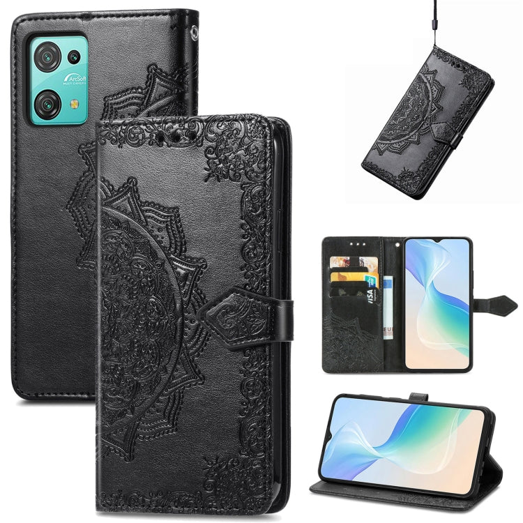 For Blackview C30 Pro Mandala Flower Embossed Leather Phone Case(Black) - More Brand by buy2fix | Online Shopping UK | buy2fix