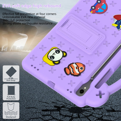 For Samsung Galaxy Tab S9 FE / X510N Handle Kickstand Children EVA Shockproof Tablet Case(Light Purple) - Galaxy Tab S9 FE by buy2fix | Online Shopping UK | buy2fix