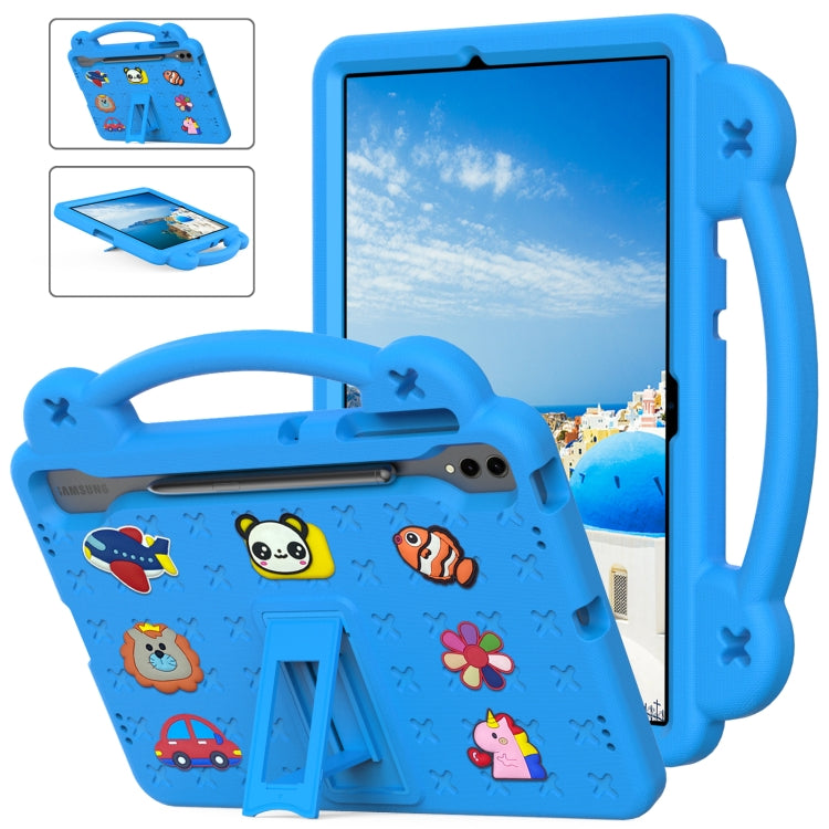 For Samsung Galaxy Tab S9 FE+ 12.4 X610N Handle Kickstand Children EVA Shockproof Tablet Case(Sky Blue) - Galaxy Tab S9 FE+ by buy2fix | Online Shopping UK | buy2fix