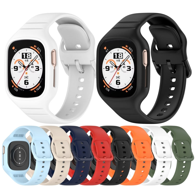 For Honor Watch 4 Integrated Fully Enclosed Silicone Watch Band(White) - Watch Bands by buy2fix | Online Shopping UK | buy2fix