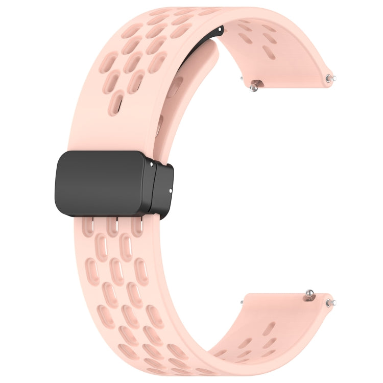 For Huawei Watch 4 22mm Folding Magnetic Clasp Silicone Watch Band(Pink) - Watch Bands by buy2fix | Online Shopping UK | buy2fix