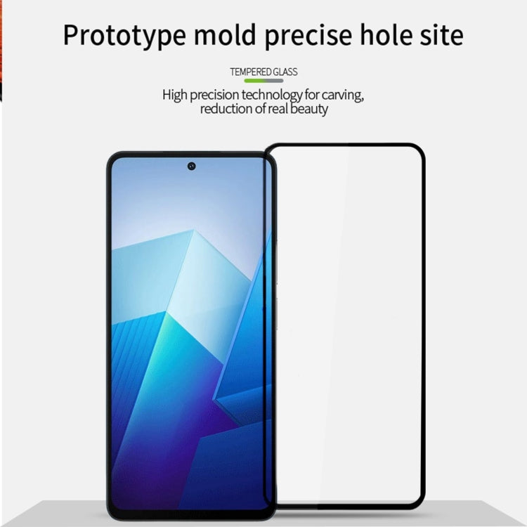 For vivo iQOO Z8X / Z7X PINWUYO 9H 2.5D Full Screen Tempered Glass Film(Black) - vivo Tempered Glass by PINWUYO | Online Shopping UK | buy2fix