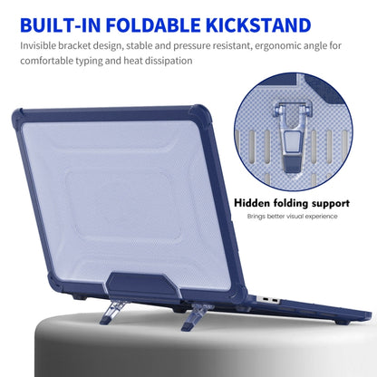 For MacBook Pro 13.3 A2251/A2289/A2338 ENKAY Hat-Prince 3 in 1 Protective Bracket Case Cover Hard Shell with TPU Keyboard Film / PET Screen Protector, Version:US(Dark Blue) - MacBook Pro Cases by ENKAY | Online Shopping UK | buy2fix