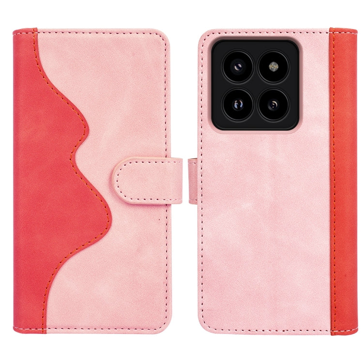 For Xiaomi 14 Pro Stitching Horizontal Flip Leather Phone Case(Red) - 14 Pro Cases by buy2fix | Online Shopping UK | buy2fix