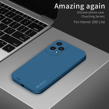 For Honor 200 Lite Global PINWUYO Sense Series Liquid Silicone TPU Phone Case(Blue) - Honor Cases by PINWUYO | Online Shopping UK | buy2fix