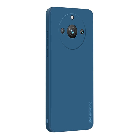 For Realme 11 4G PINWUYO Sense Series Liquid Silicone TPU Phone Case(Blue) - Realme Cases by PINWUYO | Online Shopping UK | buy2fix