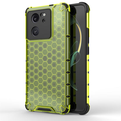 For Xiaomi 13T Shockproof Honeycomb Phone Case(Green) - Xiaomi Cases by buy2fix | Online Shopping UK | buy2fix