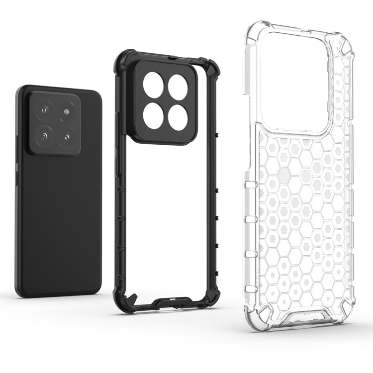 For Xiaomi 14 Pro Shockproof Honeycomb Phone Case(White) - 14 Pro Cases by buy2fix | Online Shopping UK | buy2fix