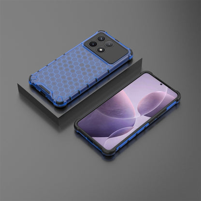 For Xiaomi Poco X6 Pro Shockproof Honeycomb Phone Case(Blue) - Xiaomi Cases by buy2fix | Online Shopping UK | buy2fix