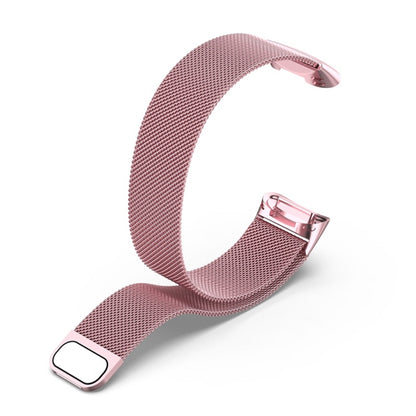 For Fitbit Charge 6 Milan Magnetic Metal Steel Mesh Watch Band(Pink) - Watch Bands by buy2fix | Online Shopping UK | buy2fix