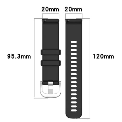 For Garmin VivoMove Trend Liquid Glossy Silver Buckle Silicone Watch Band(Red) - Watch Bands by buy2fix | Online Shopping UK | buy2fix