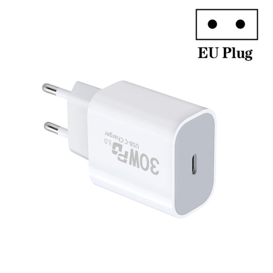 Single Port PD30W USB-C / Type-C Charger, Plug Size:EU Plug - USB Charger by buy2fix | Online Shopping UK | buy2fix