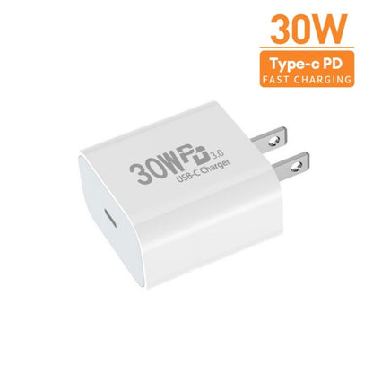 Single Port PD30W USB-C / Type-C Charger, Plug Size:US Plug - USB Charger by buy2fix | Online Shopping UK | buy2fix