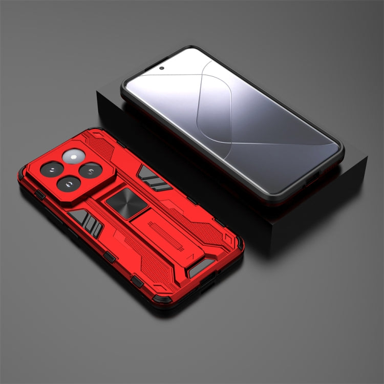 For Xiaomi 14 Pro Supersonic Armor PC Hybrid TPU Phone Case(Red) - 14 Pro Cases by buy2fix | Online Shopping UK | buy2fix