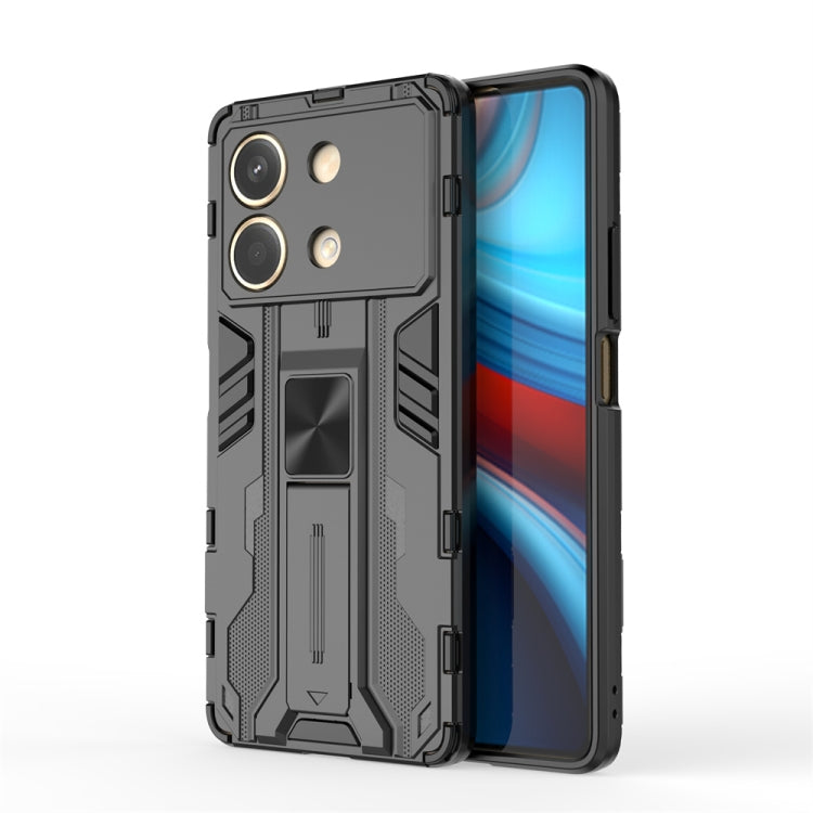 For Redmi Note 13R Pro Supersonic Armor PC Hybrid TPU Phone Case(Black) - Xiaomi Cases by buy2fix | Online Shopping UK | buy2fix