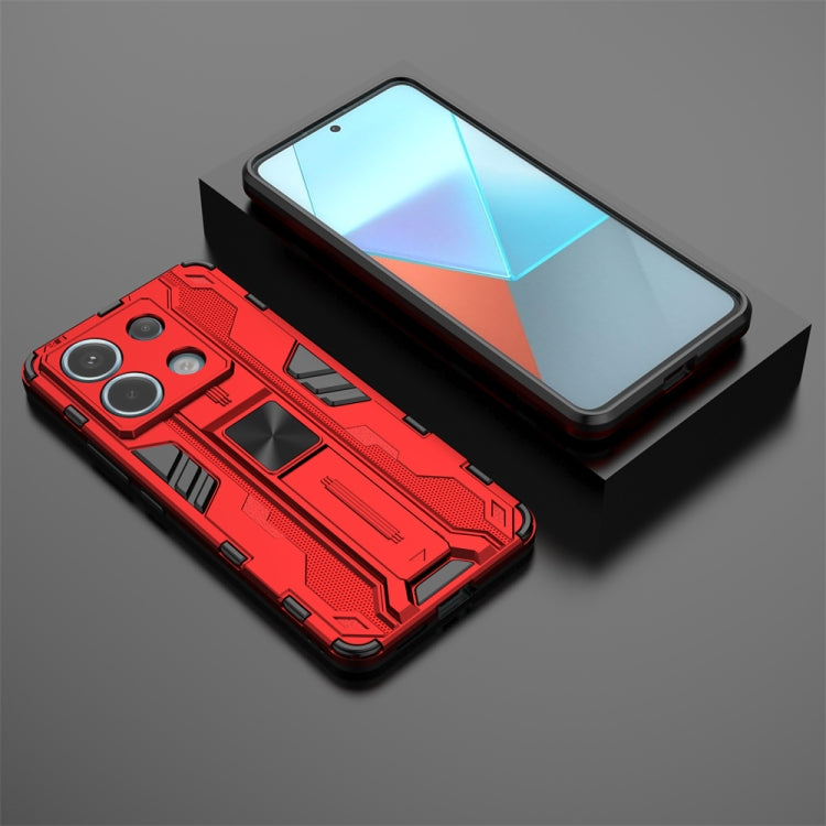 For Xiaomi Poco X6 Supersonic Armor PC Hybrid TPU Phone Case(Red) - Xiaomi Cases by buy2fix | Online Shopping UK | buy2fix