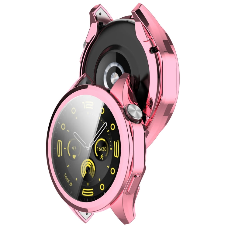 For Huawei Watch GT4 46mm Full Coverage TPU Electroplated Watch Protective Case(Pink) - Watch Cases by buy2fix | Online Shopping UK | buy2fix