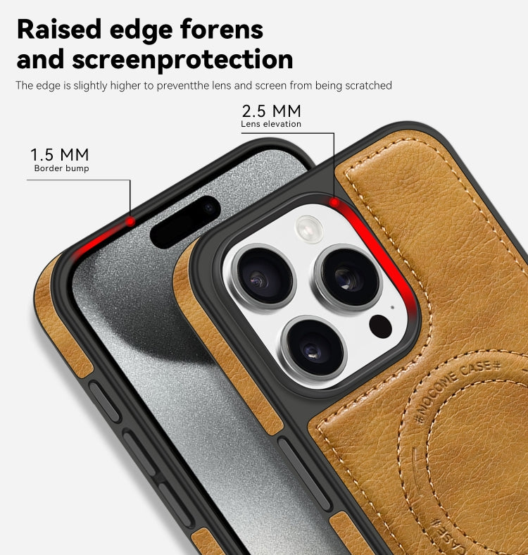 For iPhone 15 Pro Multi-function Holder MagSafe PU Phone Case(Black) - iPhone 15 Pro Cases by buy2fix | Online Shopping UK | buy2fix