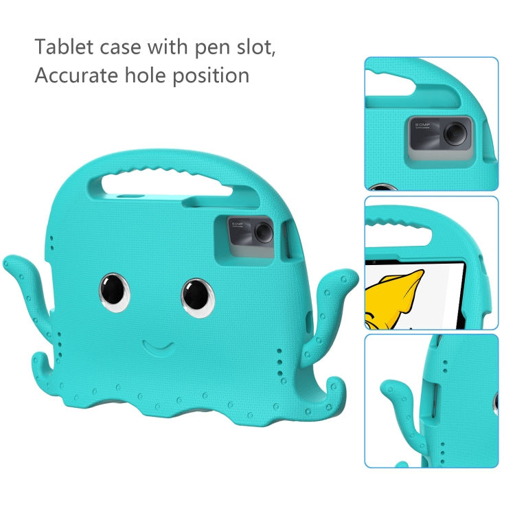 For Samsung Galaxy Tab S9 / S9 FE / S7 / S8 Octopus Style EVA Hybrid PC Shockproof Tablet Case with Strap(Glacial Green) - Galaxy Tab S9 Cases by buy2fix | Online Shopping UK | buy2fix